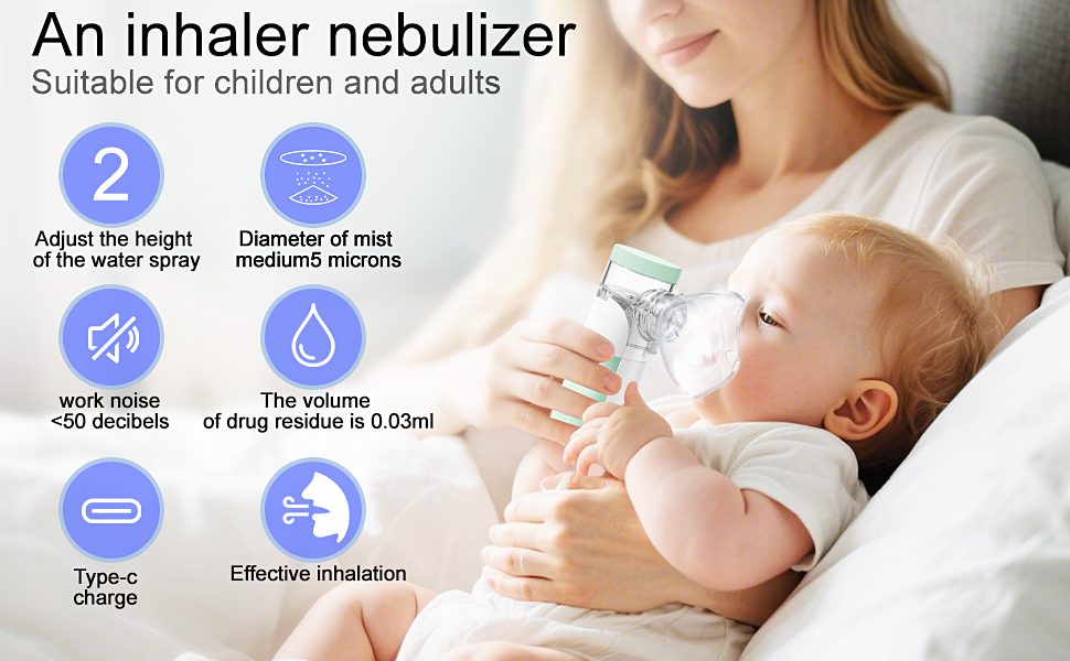 Portable Handheld Mesh Mist Inhaler for Kids & Adults