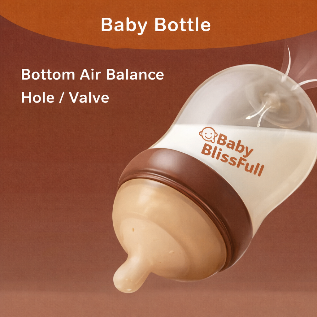 Premium Borosilicate Glass Baby Feeding Bottle (Anti-Colic, Wide Neck)