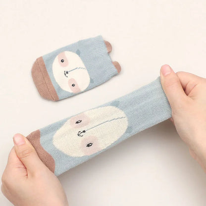 Kids Cotton Non-Slip Floor Socks (6 Pairs) for Boys & Girls Kids