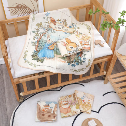Luxe Cotton Gauze Newborn Bath Towel & Blanket