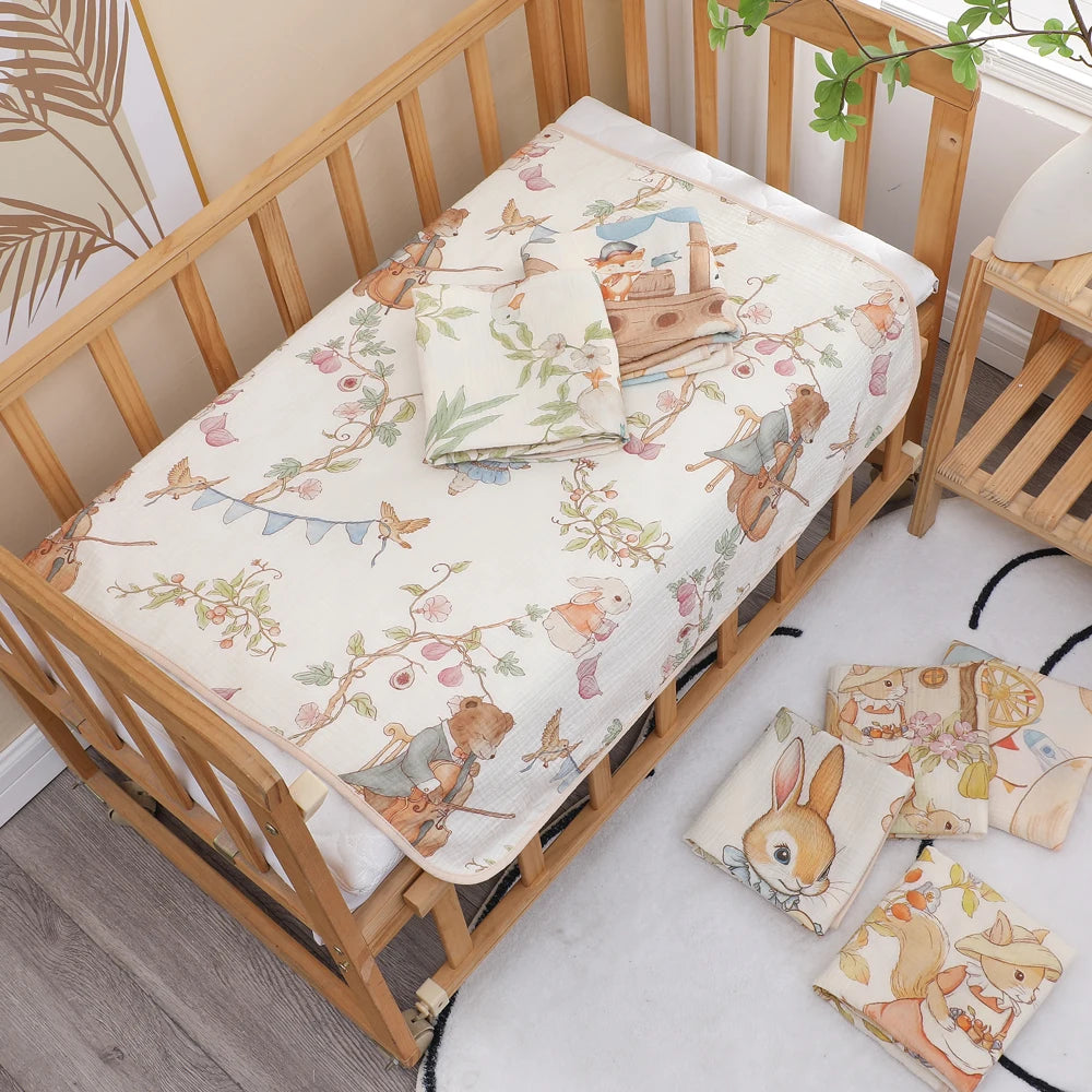 Luxe Cotton Gauze Newborn Bath Towel & Blanket