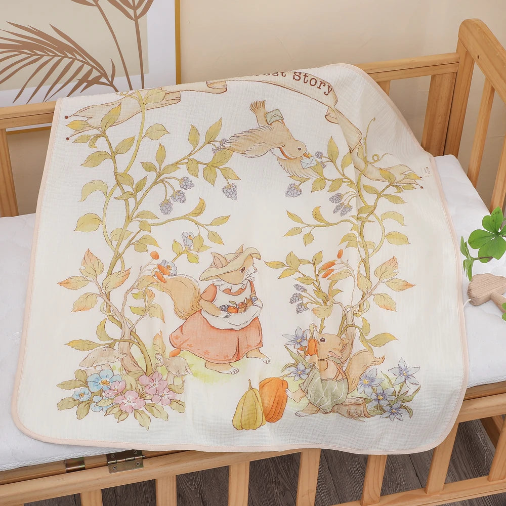 Luxe Cotton Gauze Newborn Bath Towel & Blanket