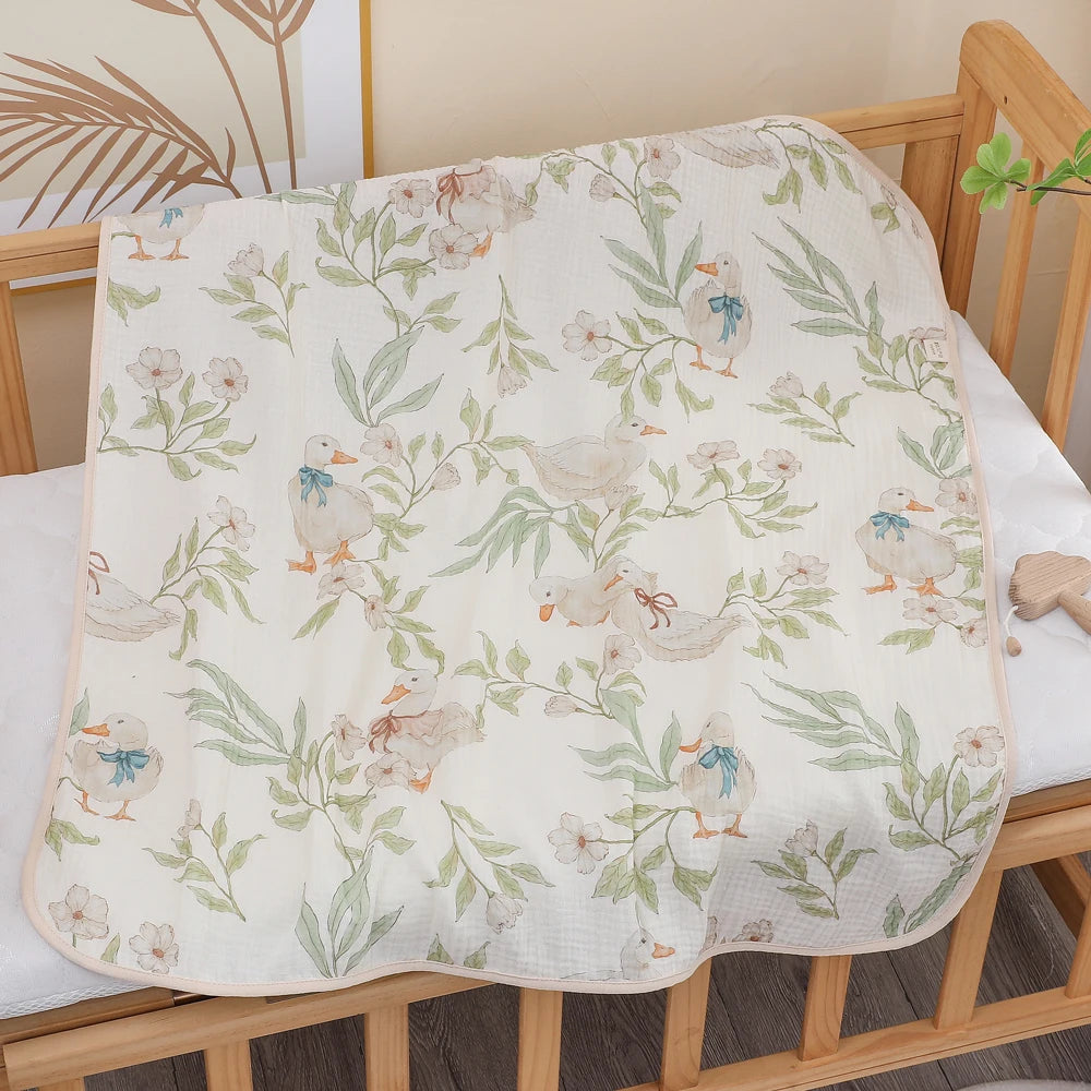 Luxe Cotton Gauze Newborn Bath Towel & Blanket