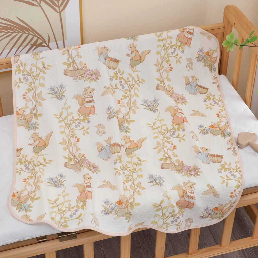 Luxe Cotton Gauze Newborn Bath Towel & Blanket