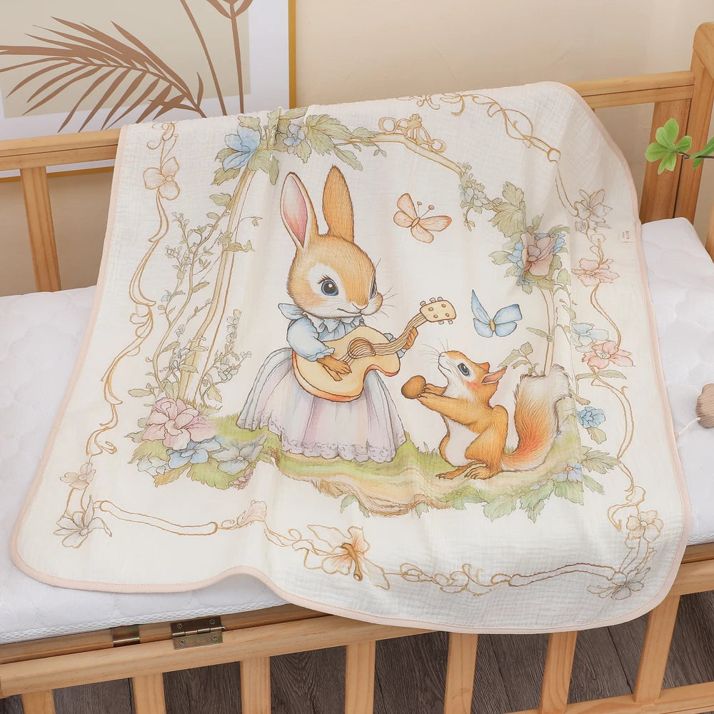 Luxe Cotton Gauze Newborn Bath Towel & Blanket